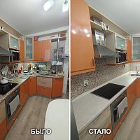 Замена части фасадов, замена столешницы. ул. Таганская, 79.