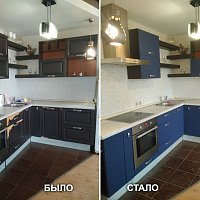 Замена фасадов кухонного гарнитура. ул. Татищева, 90.