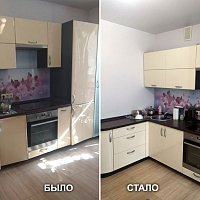 Замена фасадов кухонного гарнитура. Ул. Волгоградская, 88.
